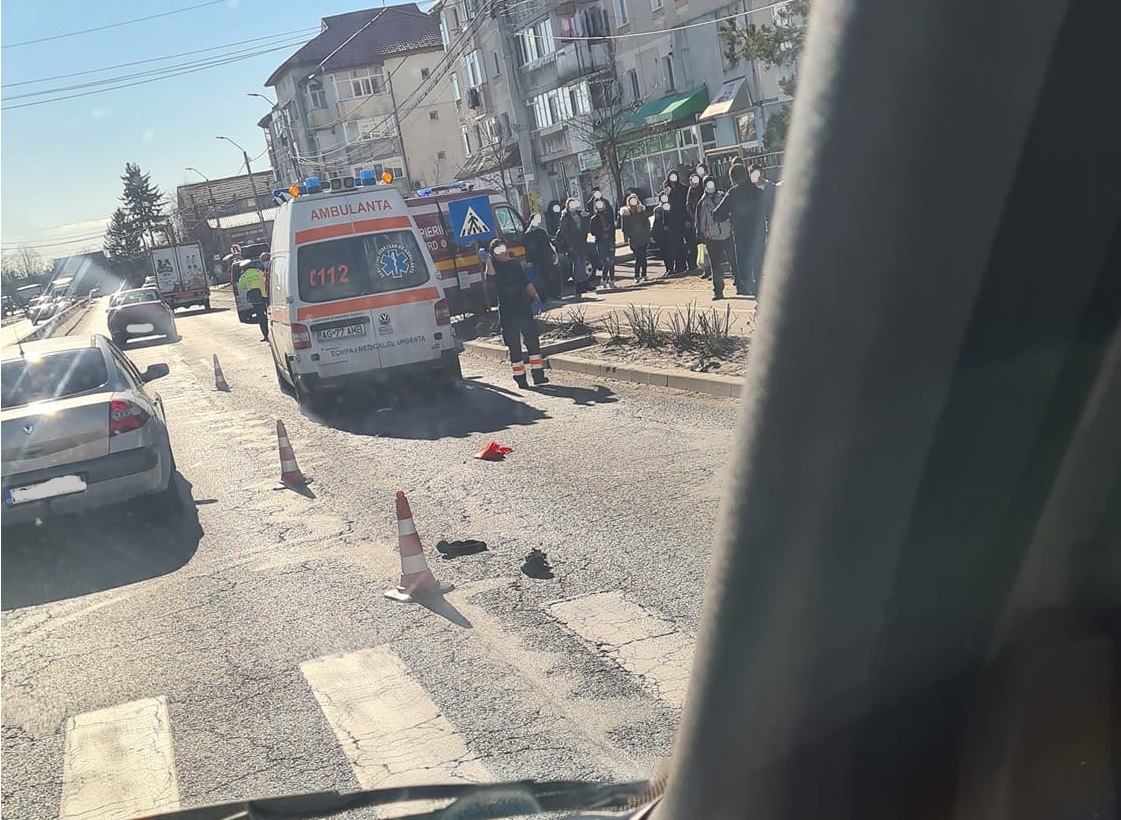 Pieton accidentat pe DN 73 în zona localității Mărăcineni