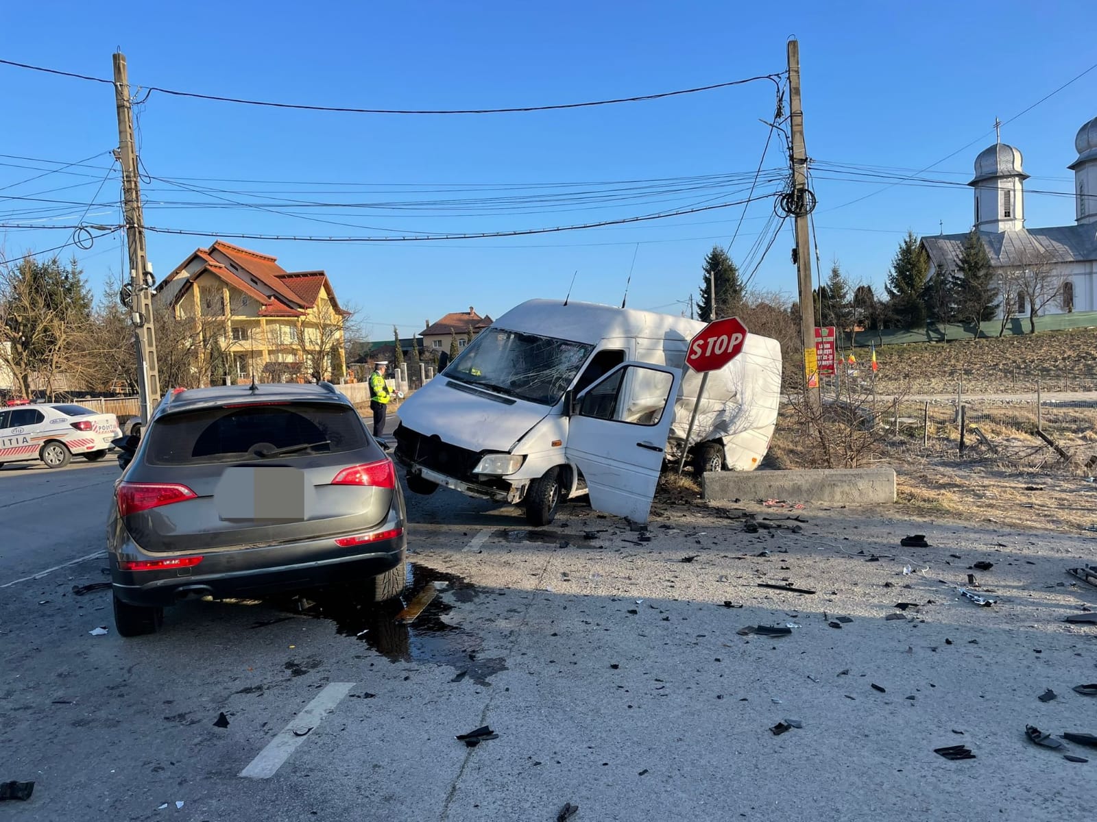 Accident rutier pe DN 73 în zona municipiului Câmpulung