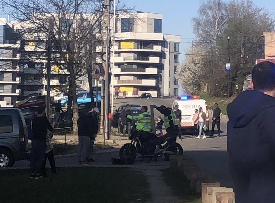 Accident moto pe strada Soporului din Cluj-Napoca