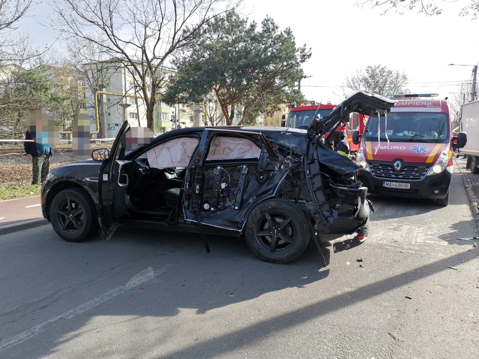 Accident rutier pe strada Decebal din Bistrița