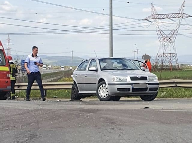 Trafic blocat pe centura Brașov în zona localității Tărlungeni