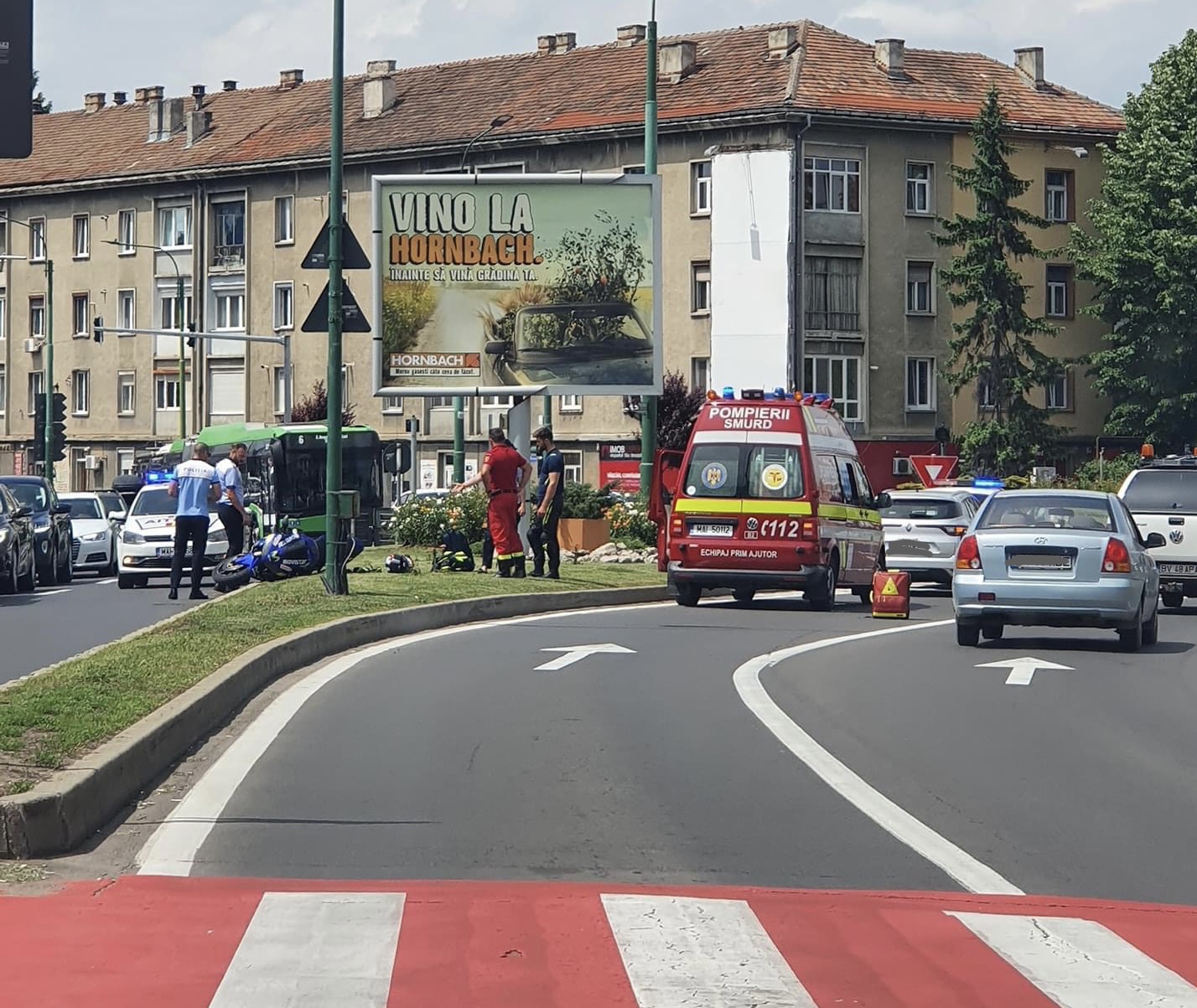 Accident moto pe Calea București din Brașov