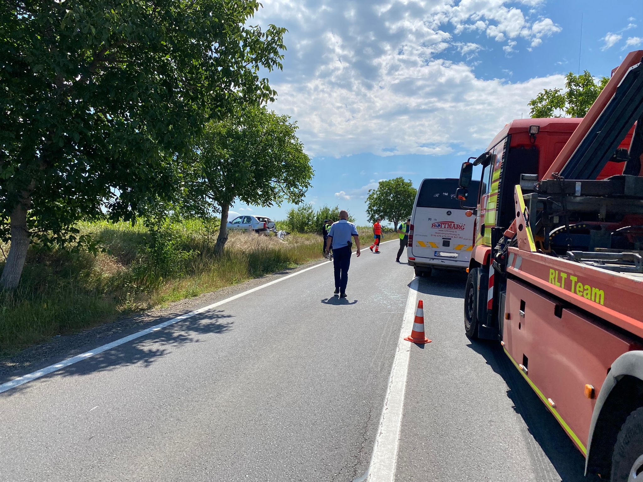 Accident rutier pe DN 24C în zona localității Popricani