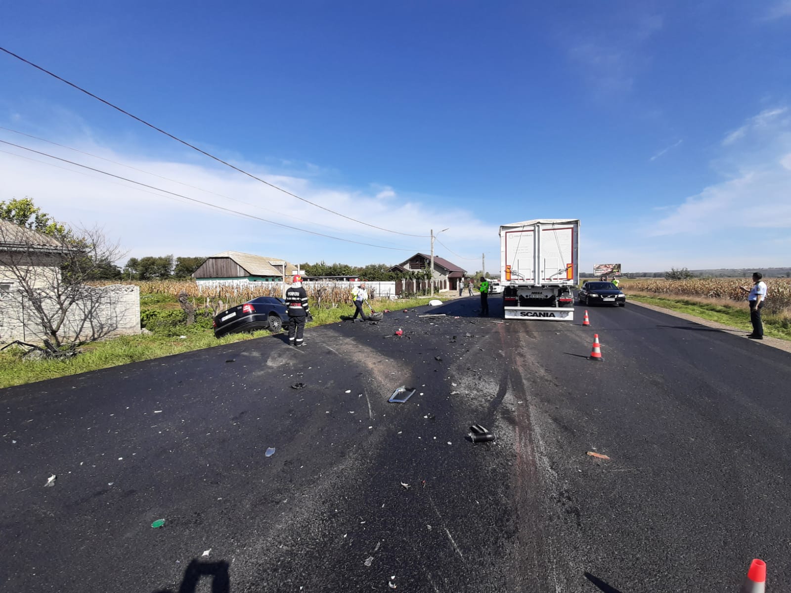 Accident rutier pe DN28 în zona localității Mircești
