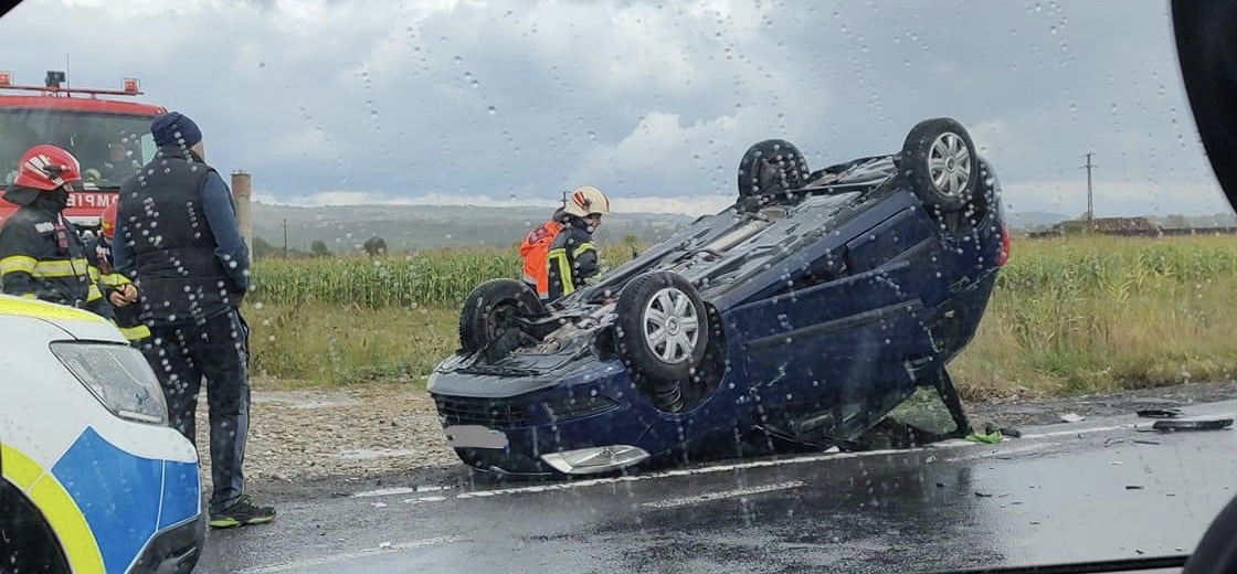 Accident rutier pe DN 1 la intrare în Făgăraș