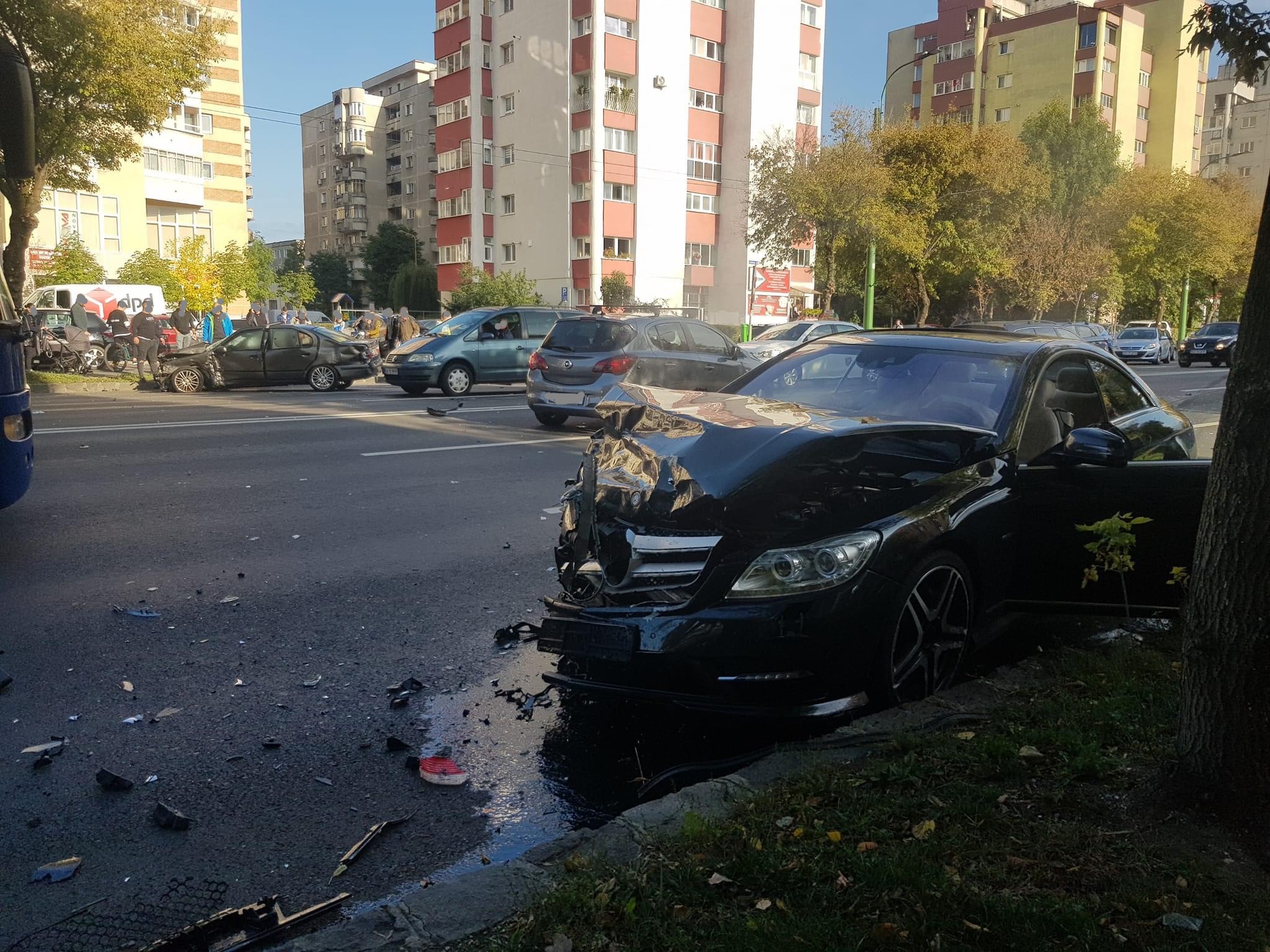 Accident rutier pe bulevardul Alexandru Vlăhuță din Brașov