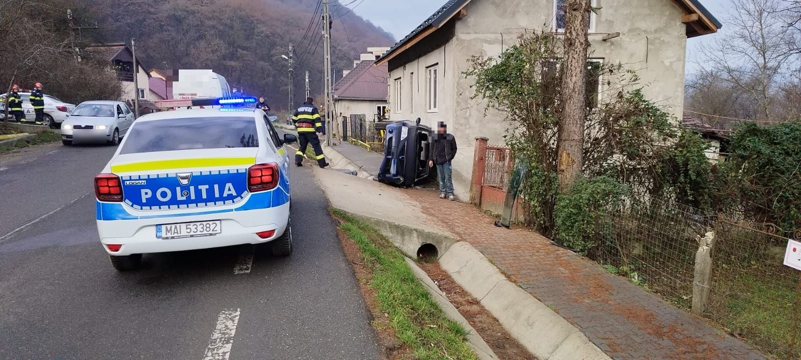 Accident rutier pe strada Nicolae Titulescu din Dej