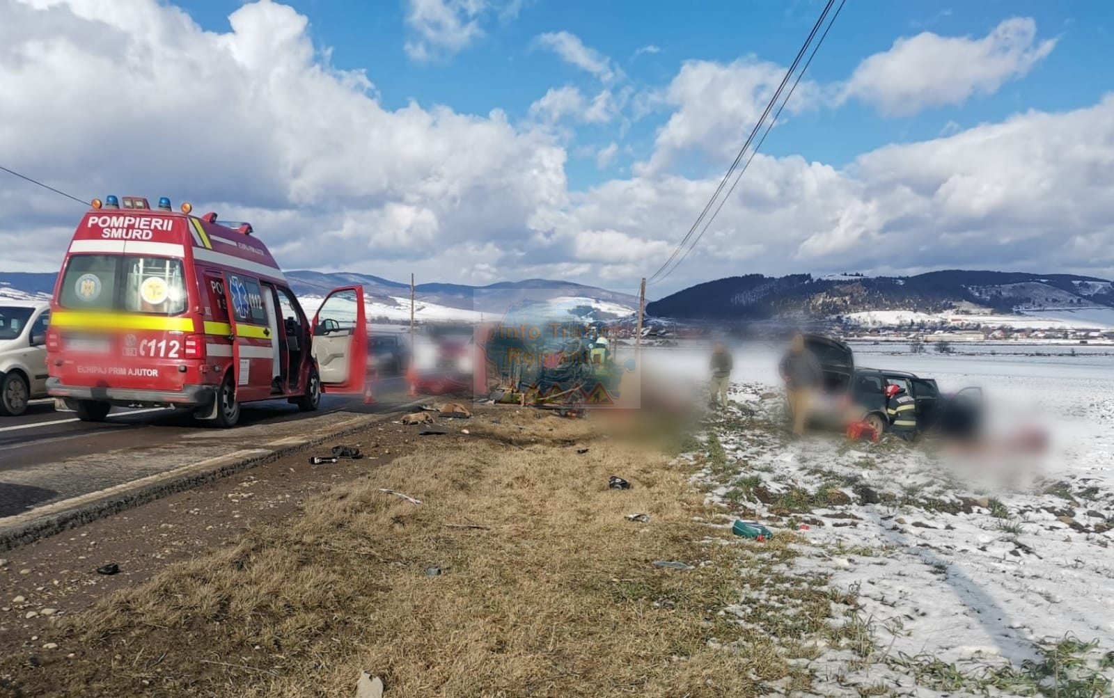 Accident rutier pe DN 11B în zona localității Sânzieni