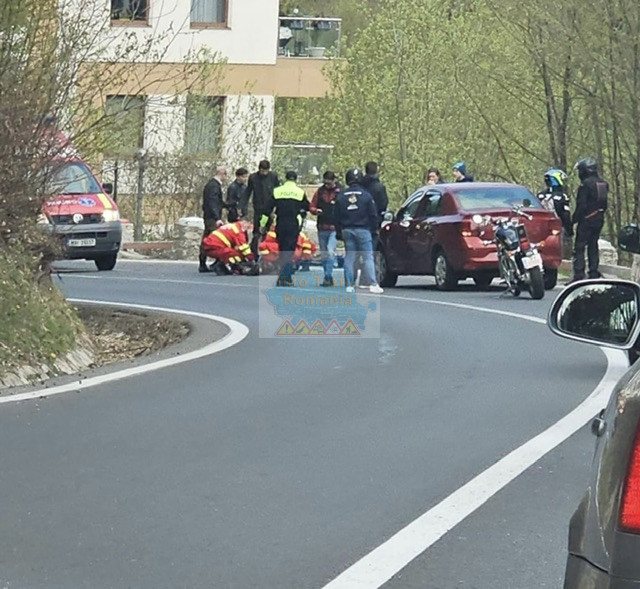 Accident moto pe DN 1E Poiana Brașov