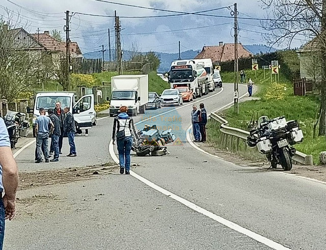 Accident moto pe raza localității Tușnadu Nou