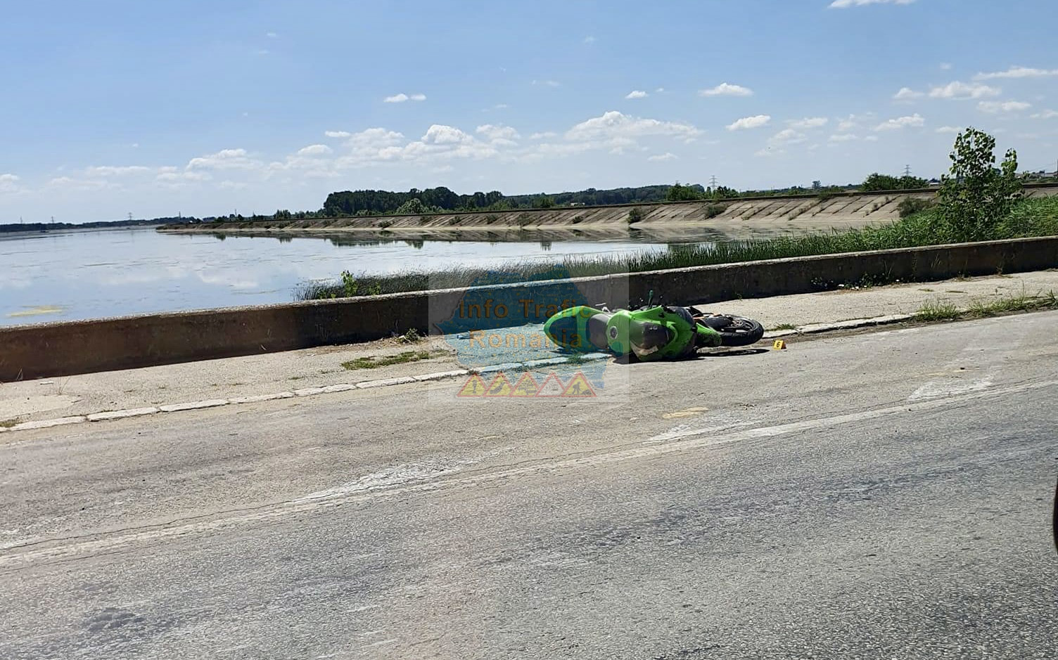 Accident moto pe DN65 la ieșire din Slatina