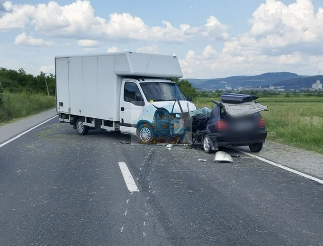 Foto! Accident rutier pe DN 1C în apropierea localității Livada