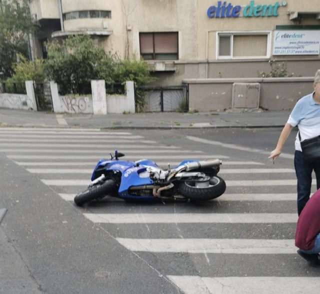 Accident moto pe Calea Dorobanților din București