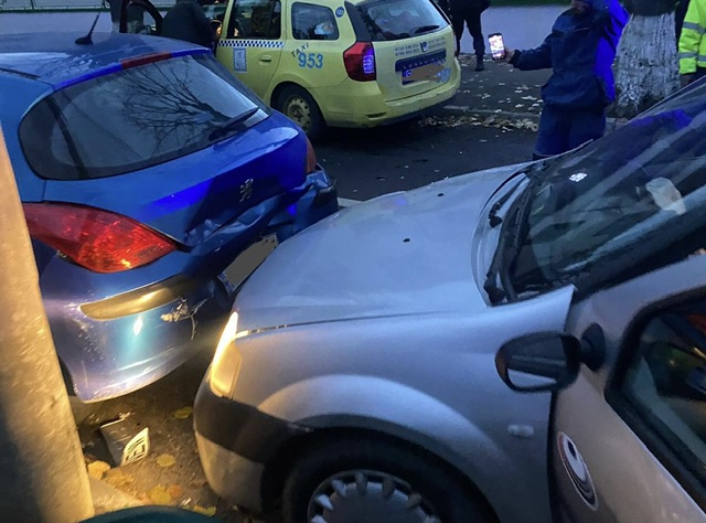 Foto! Accident rutier pe strada Lucian Blaga din Sibiu