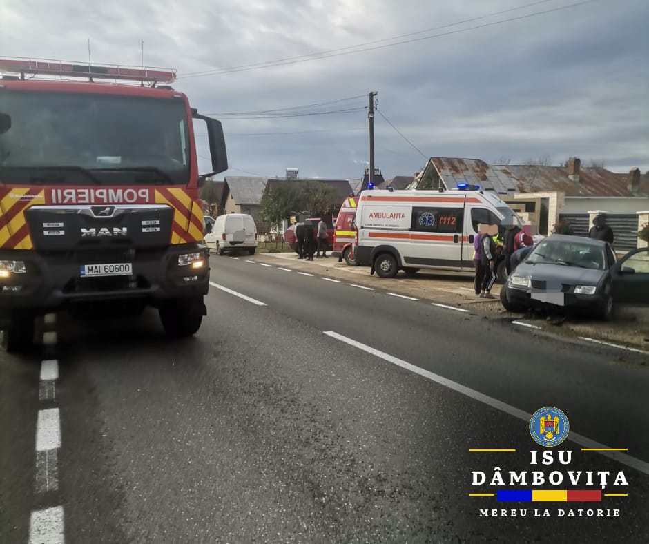 Foto! Accident rutier pe DN72 în comuna Dragodana