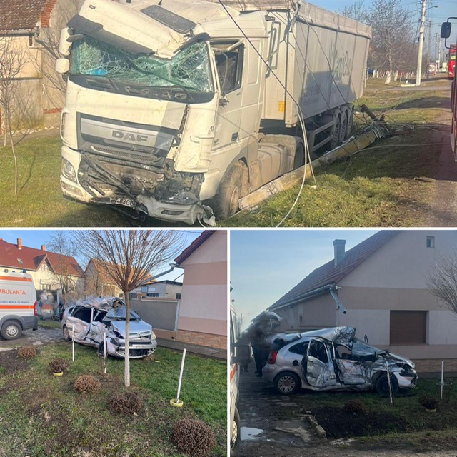Foto! Accident rutier în localitatea Caporal Alexa